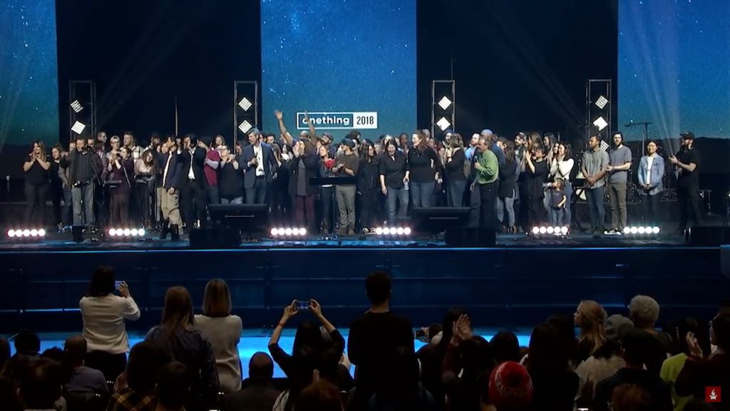 During the Onething Conference, Mike Bickle called on stage all who had served on the Nightwatch. Theresa and I felt honored to stand with our family after 12 years of loving Jesus in the Night with these faithful people! It was a mini-reunion on stage. Theresa and I are on the far left.