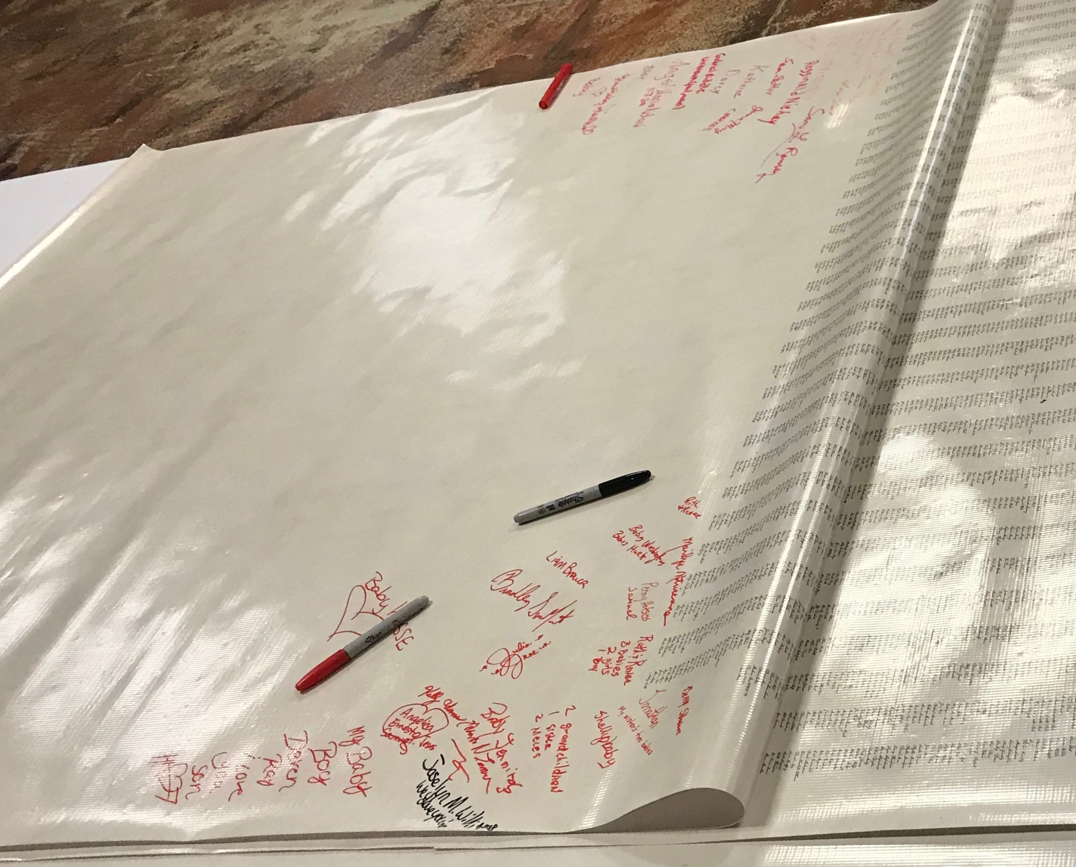 We brought the petition to Hope City allowing those in the program to sign for babies that they have aborted. It was a very sobering moment.