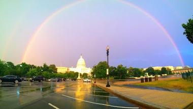 Directly after our prayers as a nation, on July 8th this incredible and rare double rainbow appeared in Washington, DC! Truly Jesus does want to give America mercy!