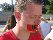 Standing in Silent Prayer in Washington, DC, October 2005